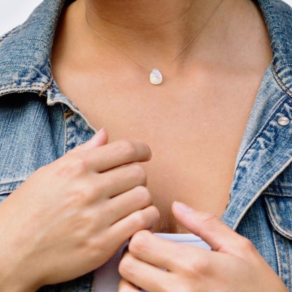 TWO SoulKu rainbow moonstone necklaces